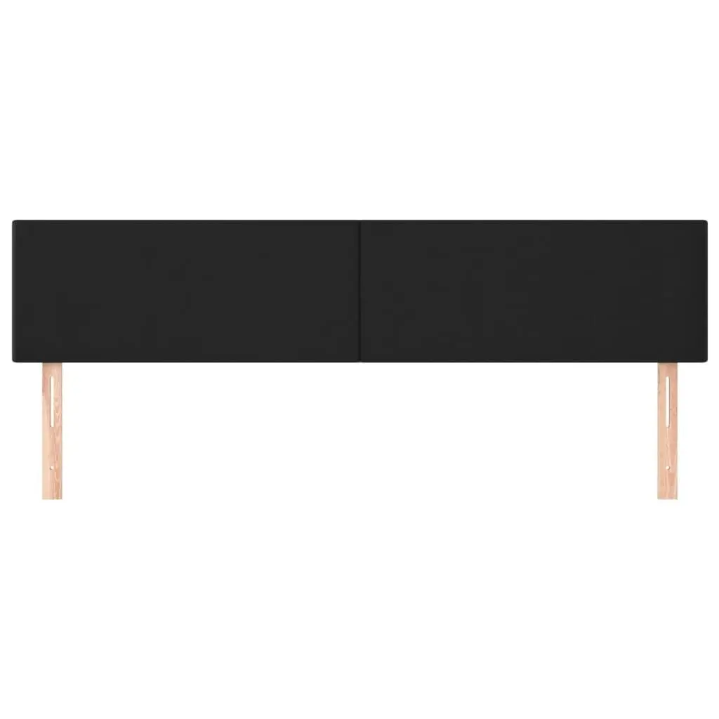 Headboards 2 pcs Black 100x5x78/88 cm Faux Leather 345852