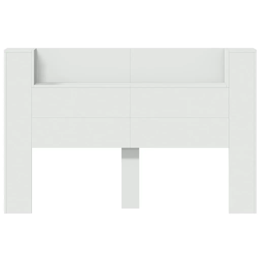 Headboard Cabinet with LED White 160x16.5x103.5 cm 839252