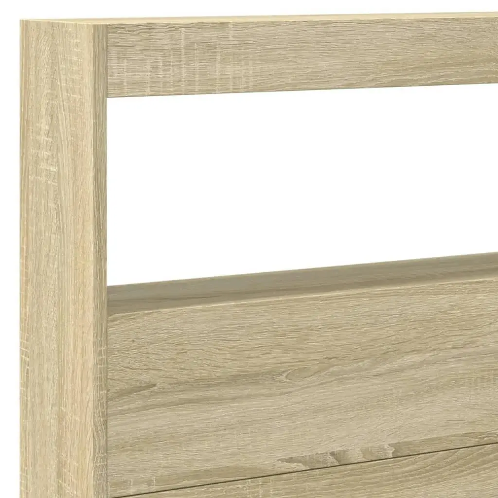 Headboard Cabinet with LED Sonoma Oak 220x17x102 cm 839226