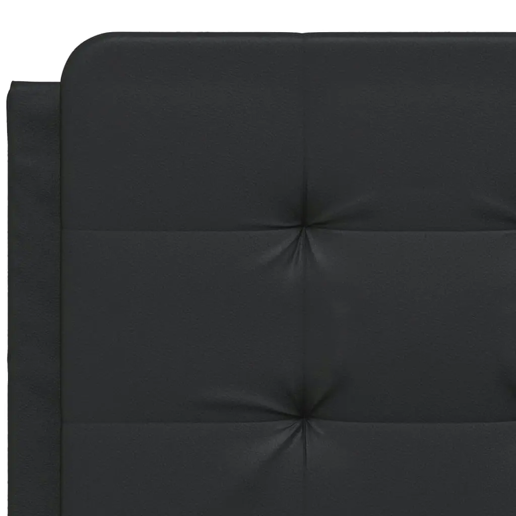 Headboard Cushion Black 137 cm Faux Leather 374857