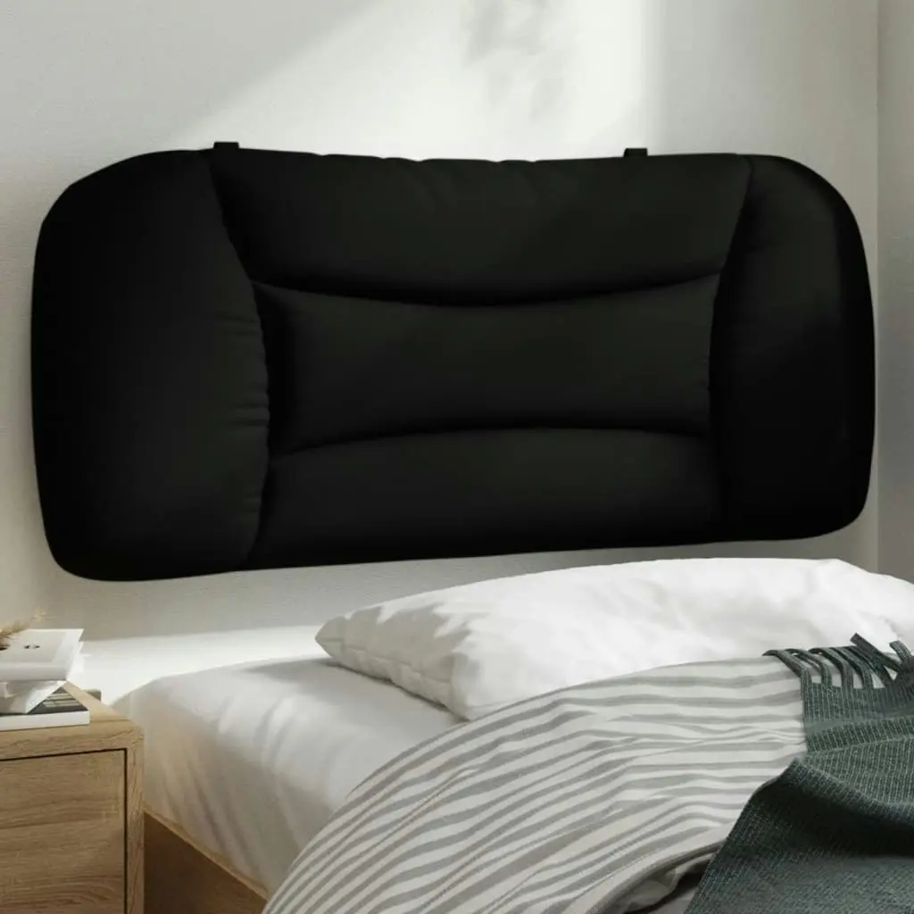 Headboard Cushion Black 90 cm Fabric 374539