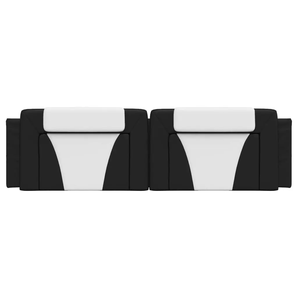 Headboard Cushion Black and White 183 cm Faux Leather 3207705