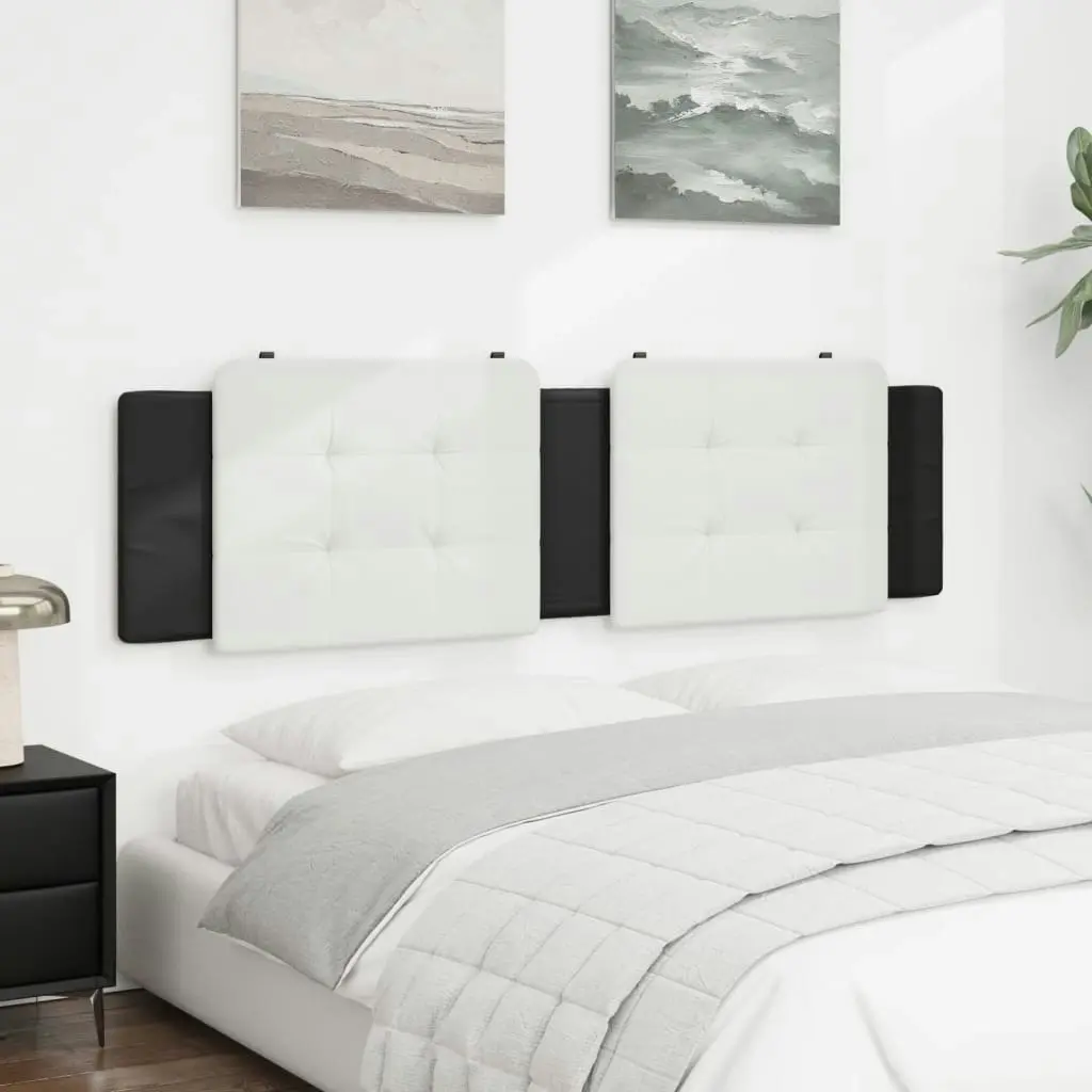 Headboard Cushion White and Black 180 cm Faux Leather 374878