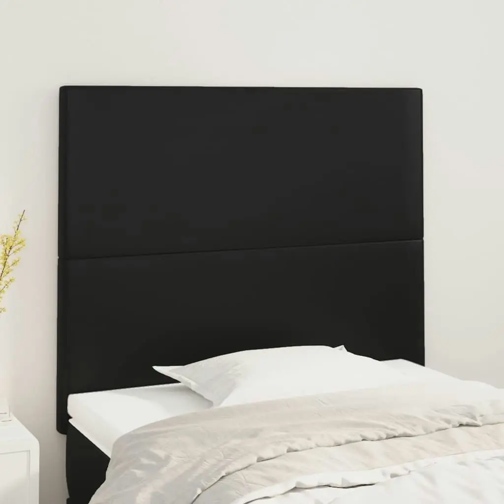 Headboards 2 pcs Black 100x5x78/88 cm Faux Leather 3116136