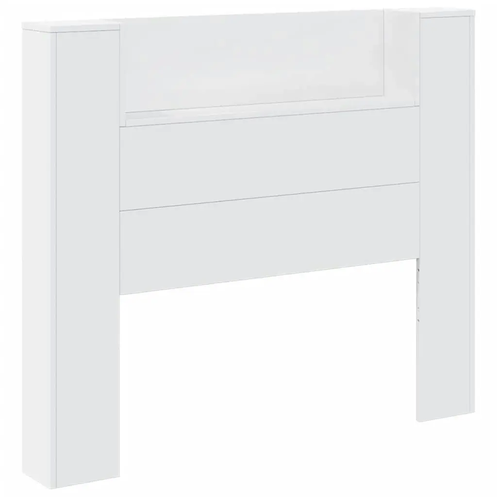 Headboard Cabinet with LED White 120x16.5x103.5 cm 839238