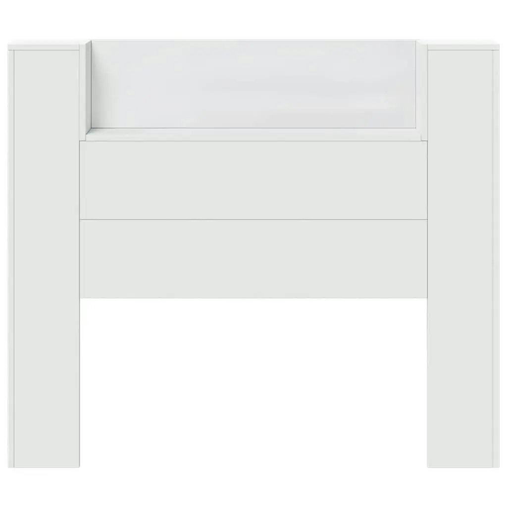 Headboard Cabinet with LED White 120x16.5x103.5 cm 839238