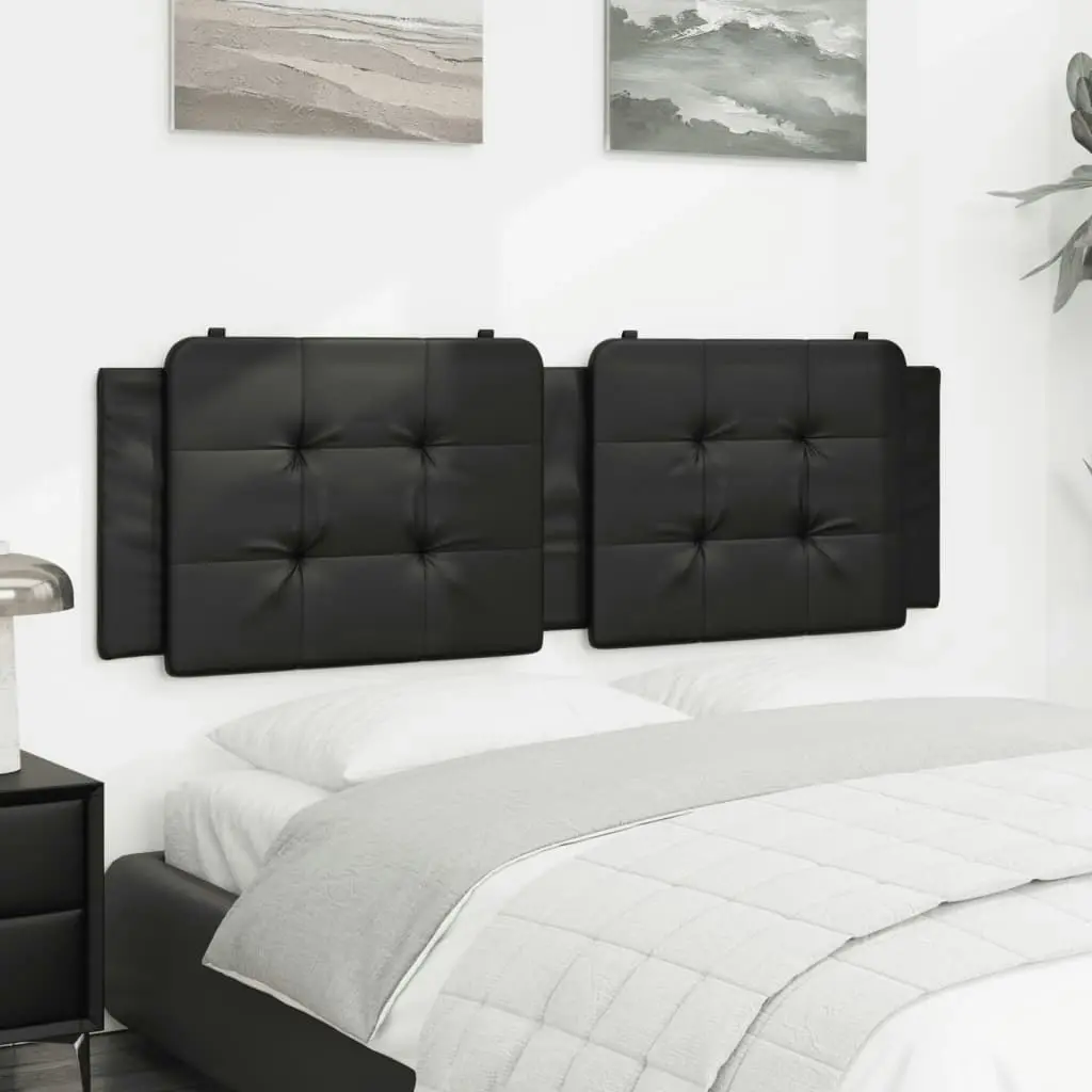 Headboard Cushion Black 152 cm Queen Faux Leather 374890