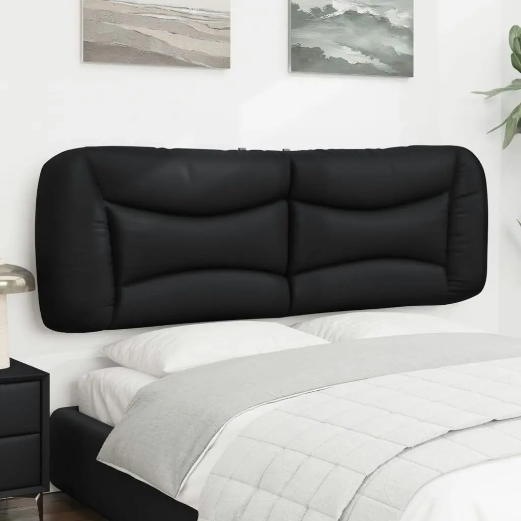 Headboard Cushion Black 152 cm Queen Faux Leather 374631