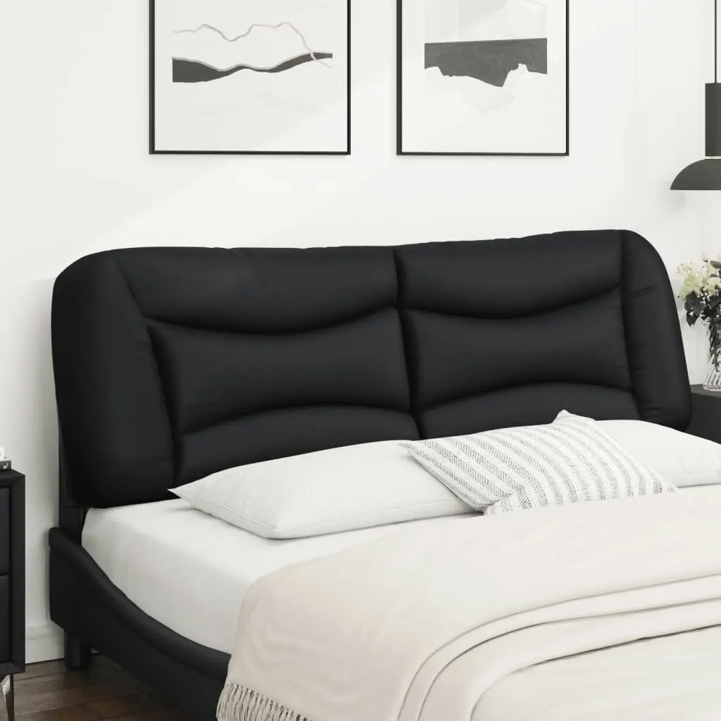 Headboard Cushion Black 152 cm Queen Faux Leather 374631