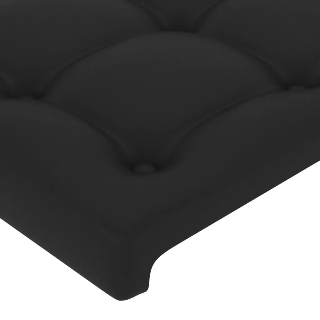 LED Headboard Black 100x5x78/88 cm Faux Leather 3121696