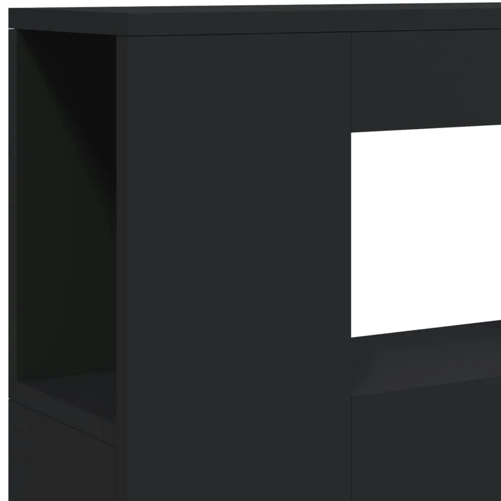 LED Headboard Black 100x18.5x103.5 cm Engineered Wood 837331