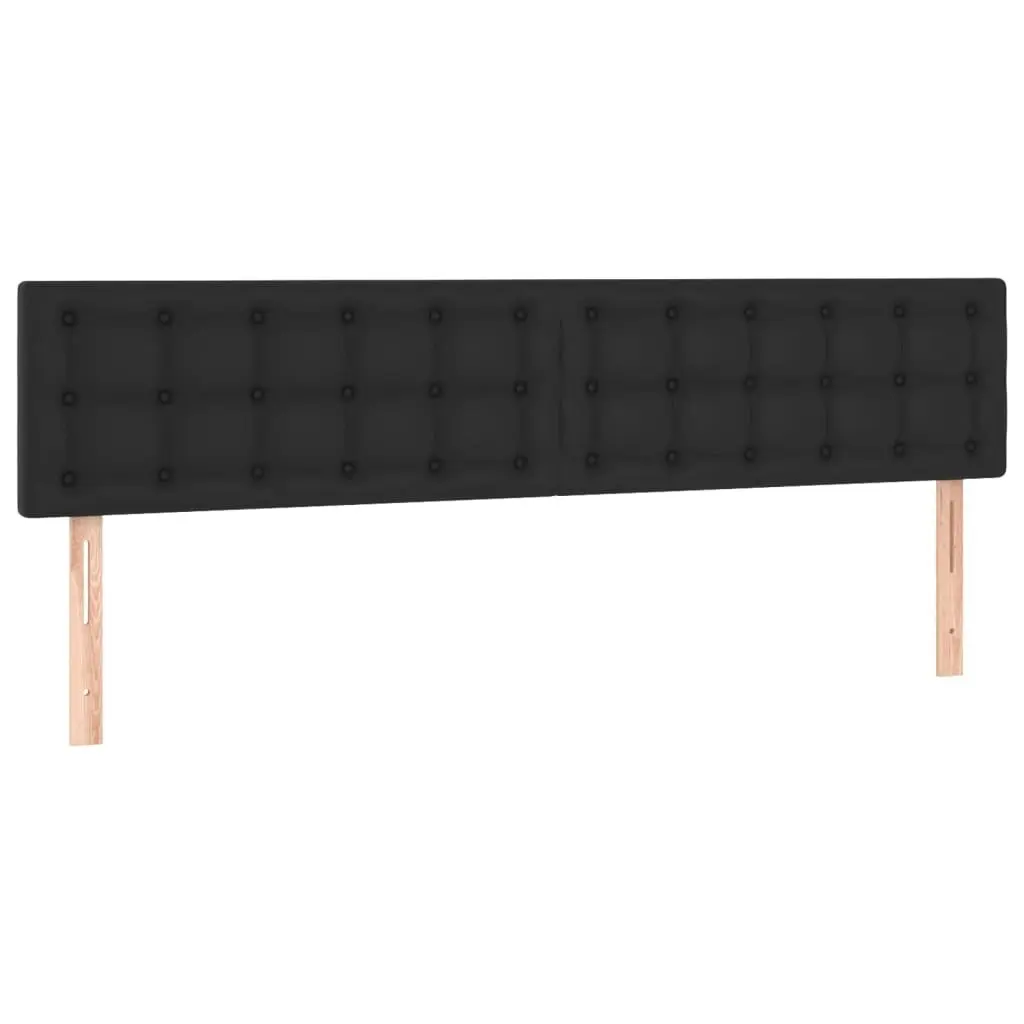 LED Headboard Black 160x5x78/88 cm Faux Leather 3121708