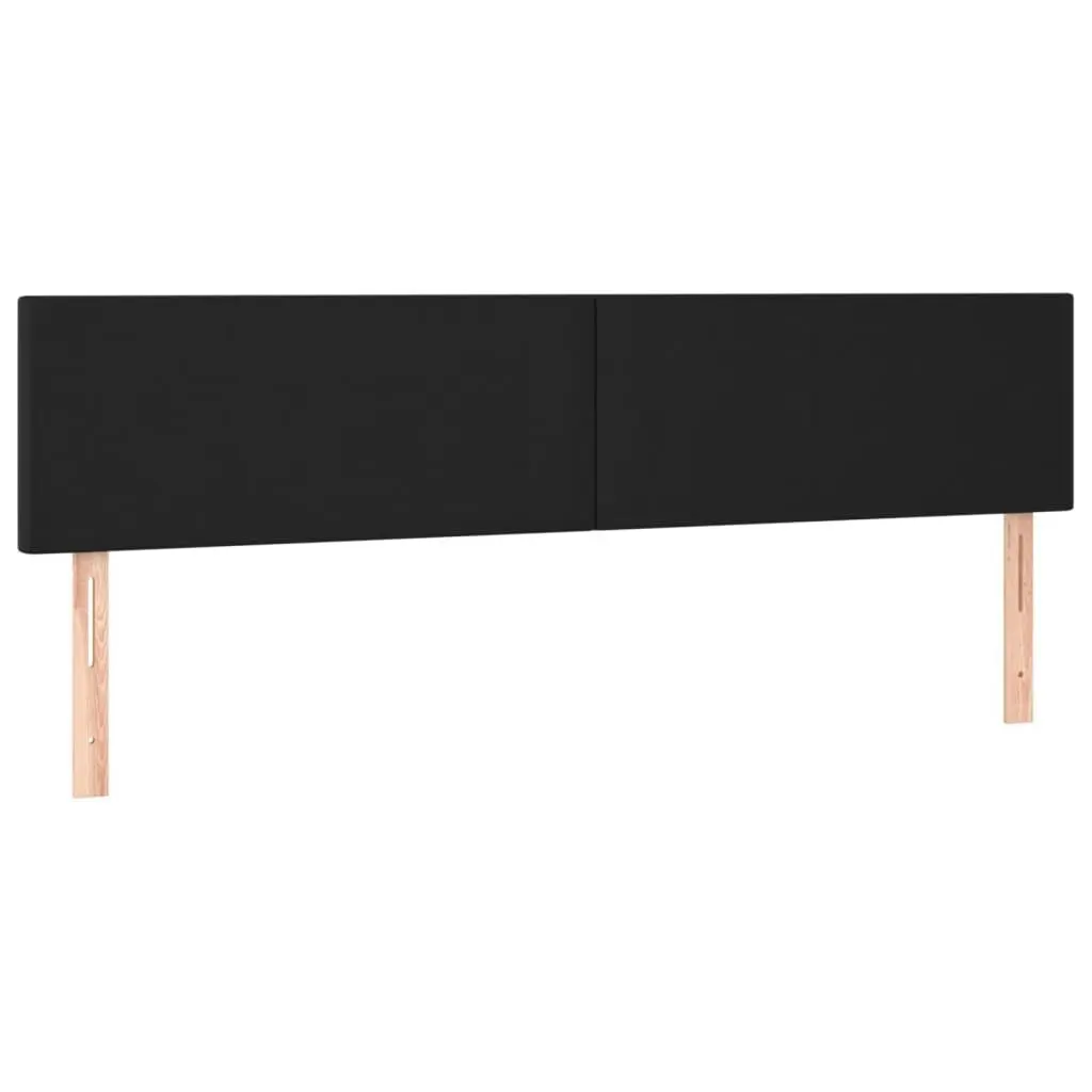 LED Headboard Black 160x5x78/88 cm Faux Leather 3121428