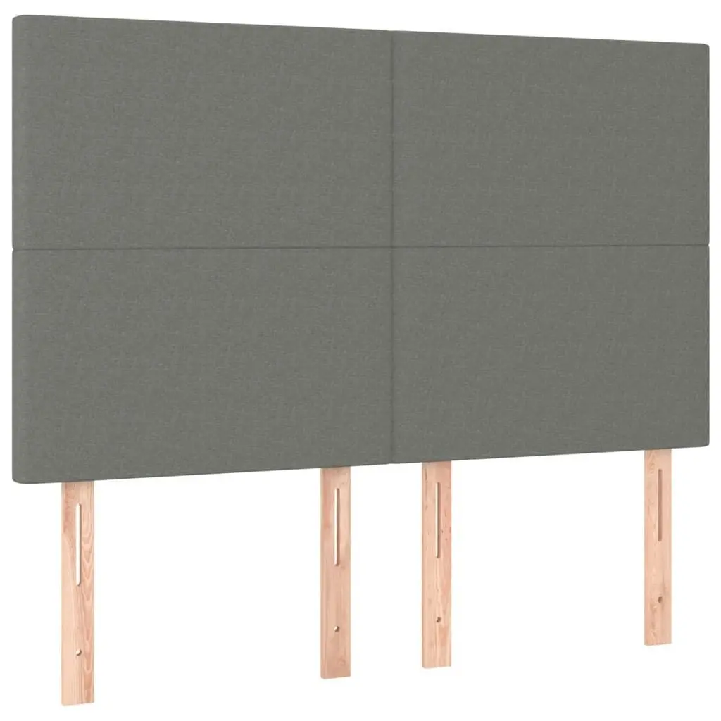 LED Headboard Dark Grey 144 cm Fabric 3122143