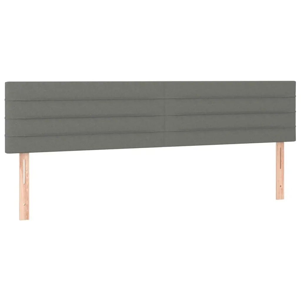 LED Headboard Dark Grey 160x5x78/88 cm Fabric 3121759