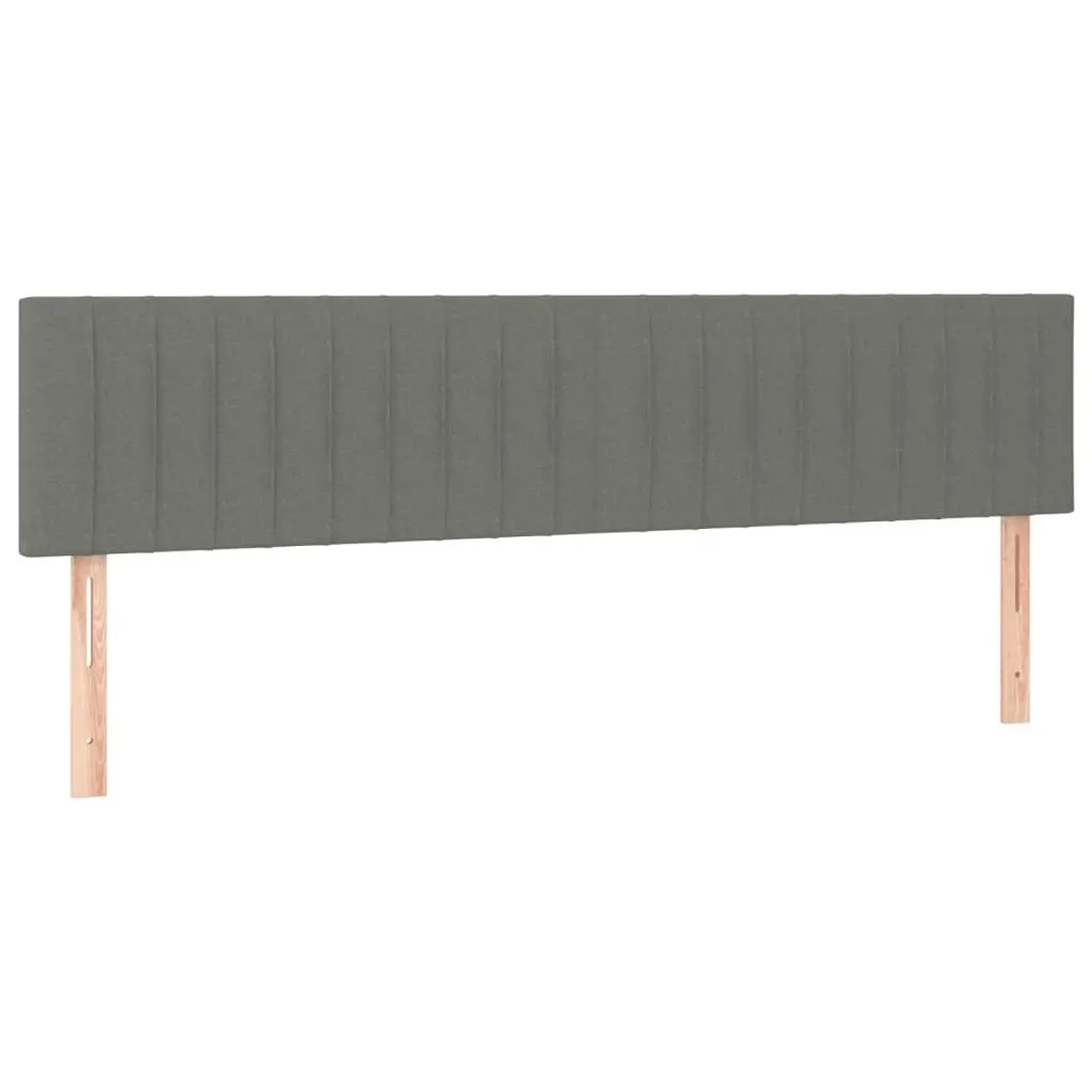 LED Headboard Dark Grey 160x5x78/88 cm Fabric 3121857