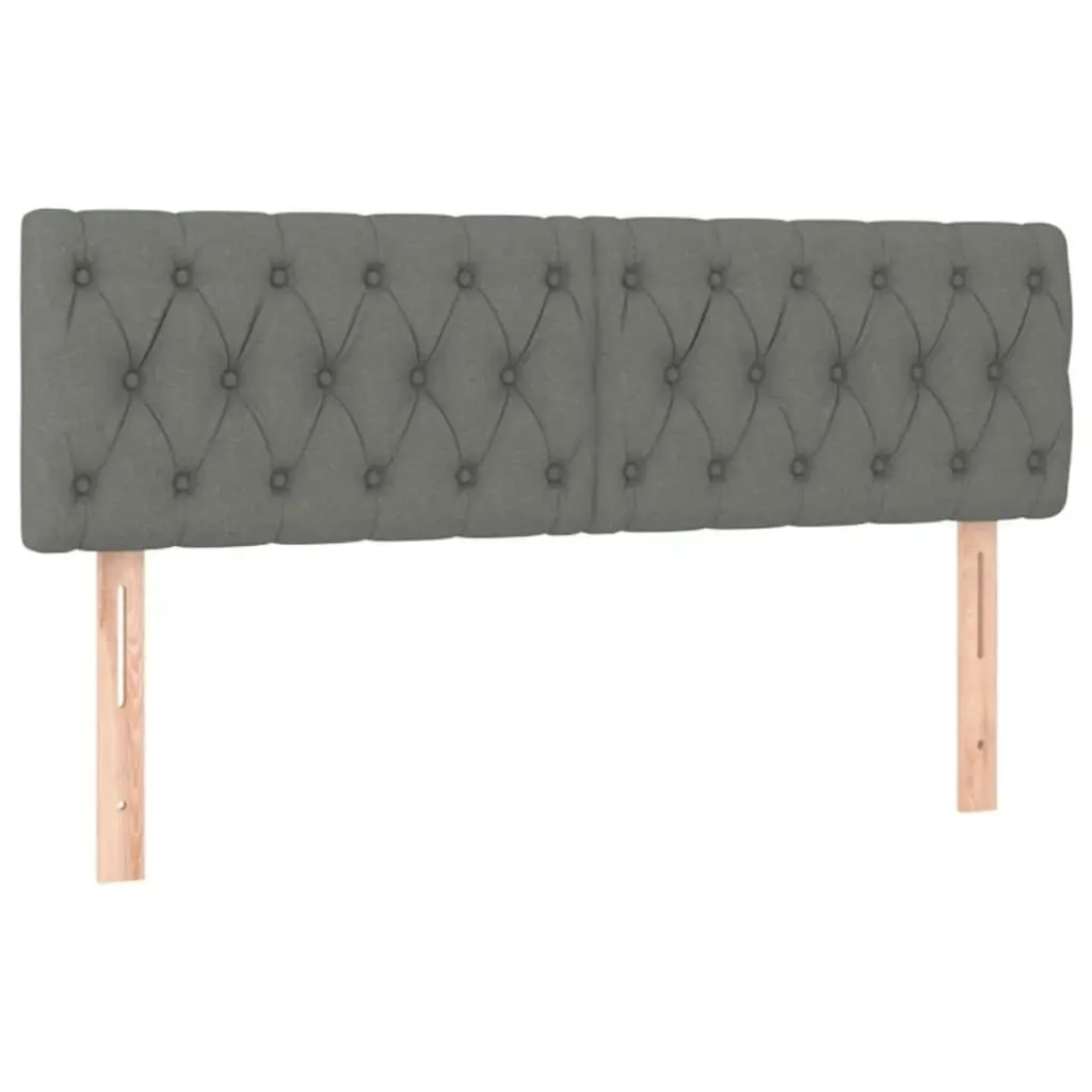 LED Headboard Dark Grey 160x7x78/88 cm Fabric 3121955