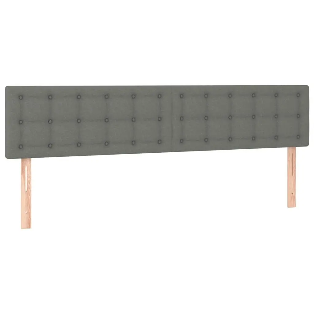 LED Headboard Dark Grey 160x5x78/88 cm Fabric 3122053