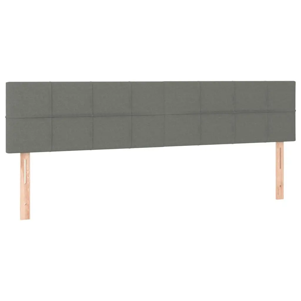 LED Headboard Dark Grey 200x5x78/88 cm Fabric 3121635