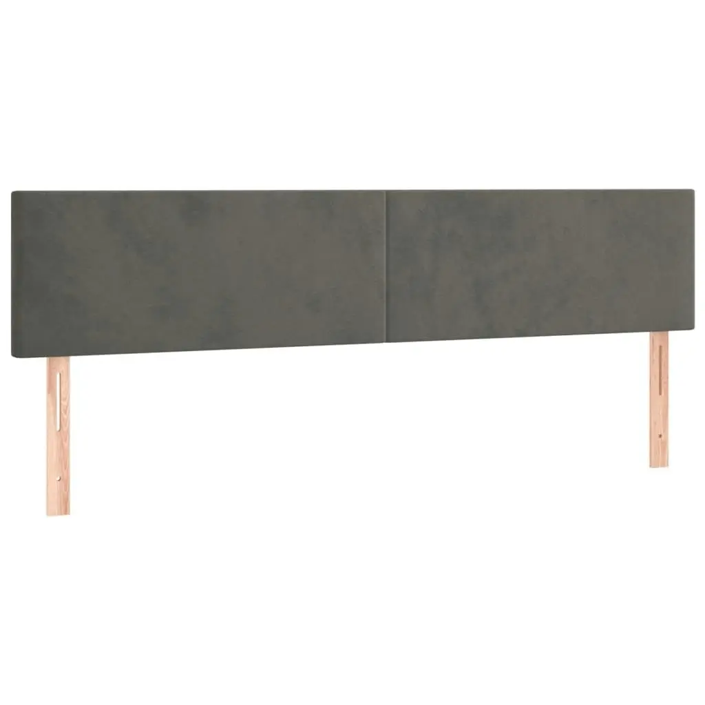 LED Headboard Dark Grey 200x5x78/88 cm Velvet 3121399