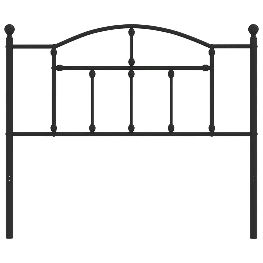 Metal Headboard Black 107 cm King Single 353469