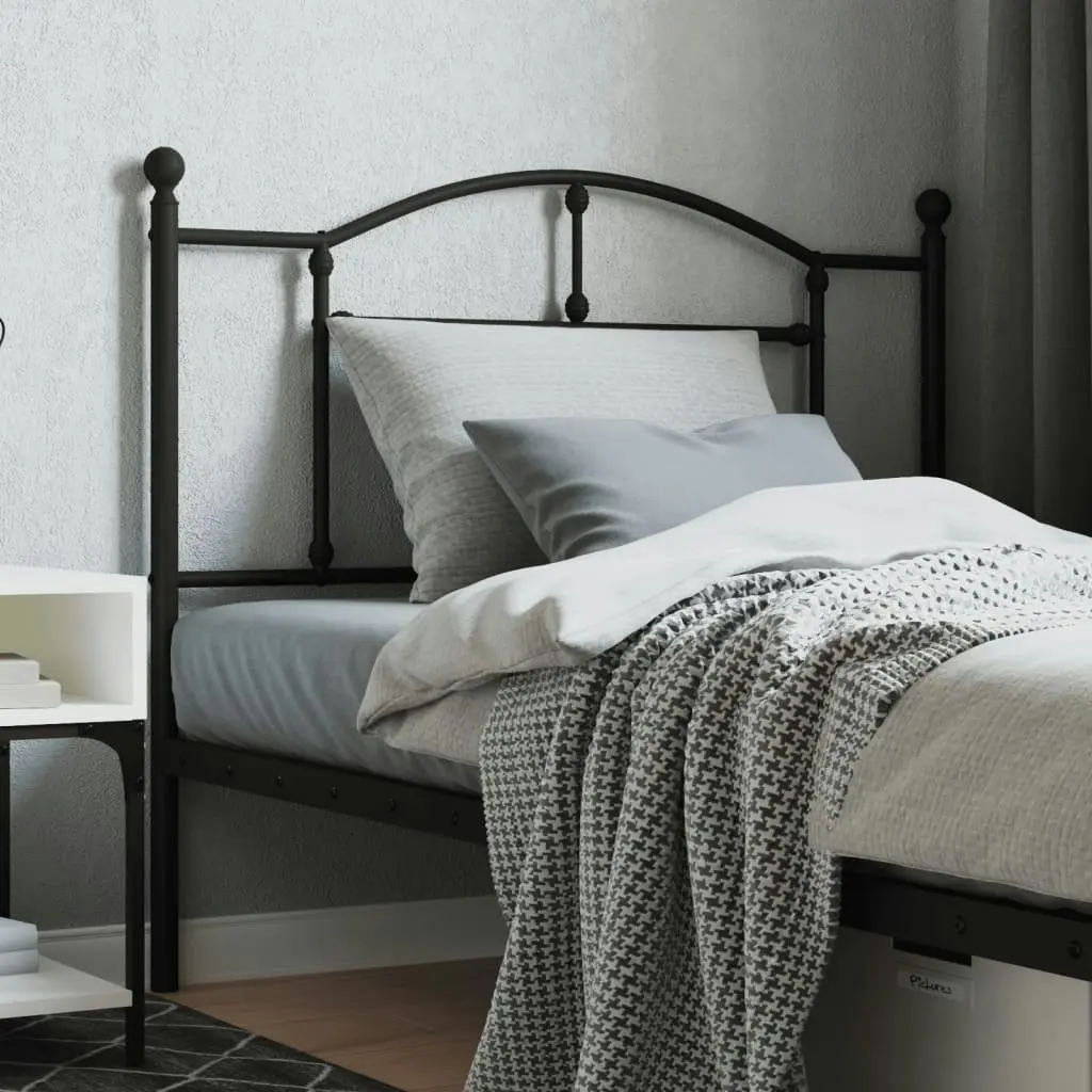 Metal Headboard Black 107 cm King Single 353469