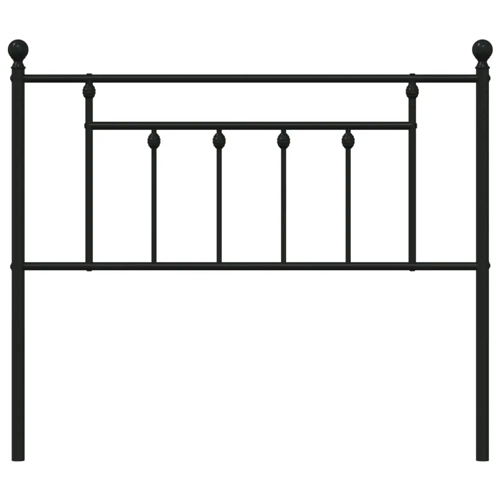 Metal Headboard Black 107 cm King Single 353567