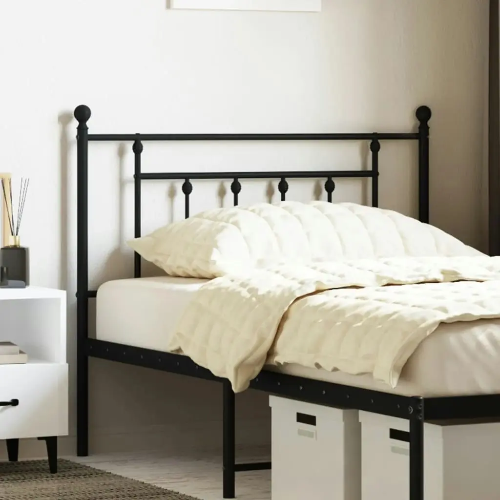 Metal Headboard Black 107 cm King Single 353567