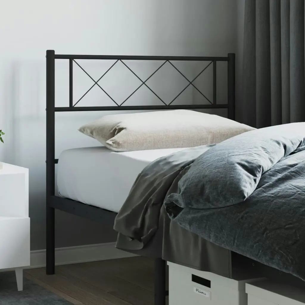 Metal Headboard Black 107 cm 372307