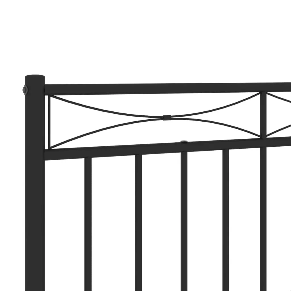 Metal Headboard Black 107 cm King Single 373721