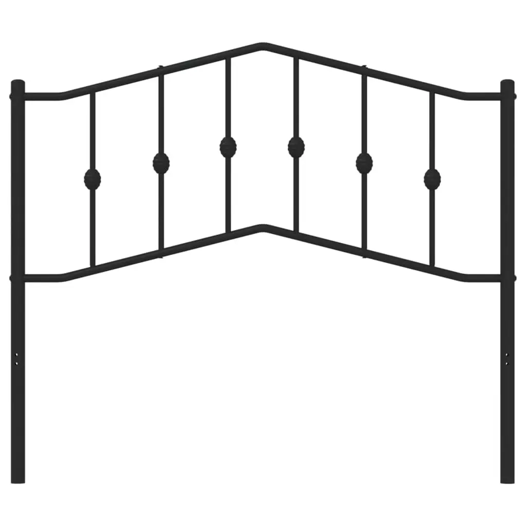 Metal Headboard Black 107 cm King Single 373819