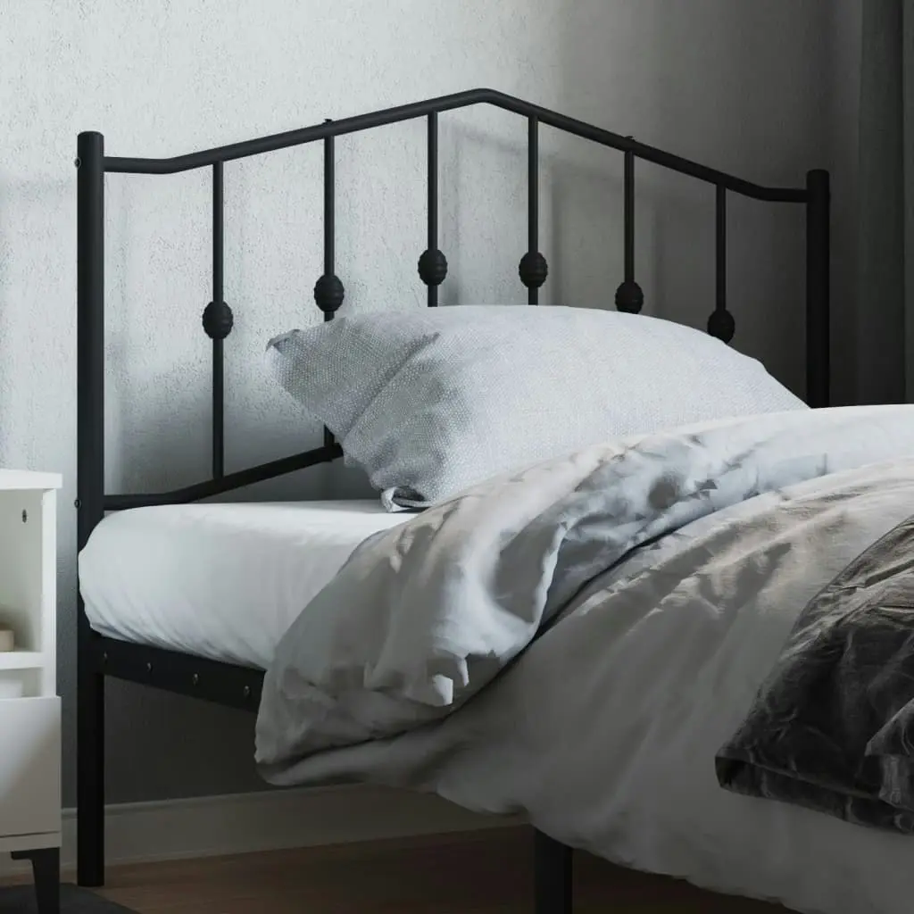 Metal Headboard Black 107 cm King Single 373819