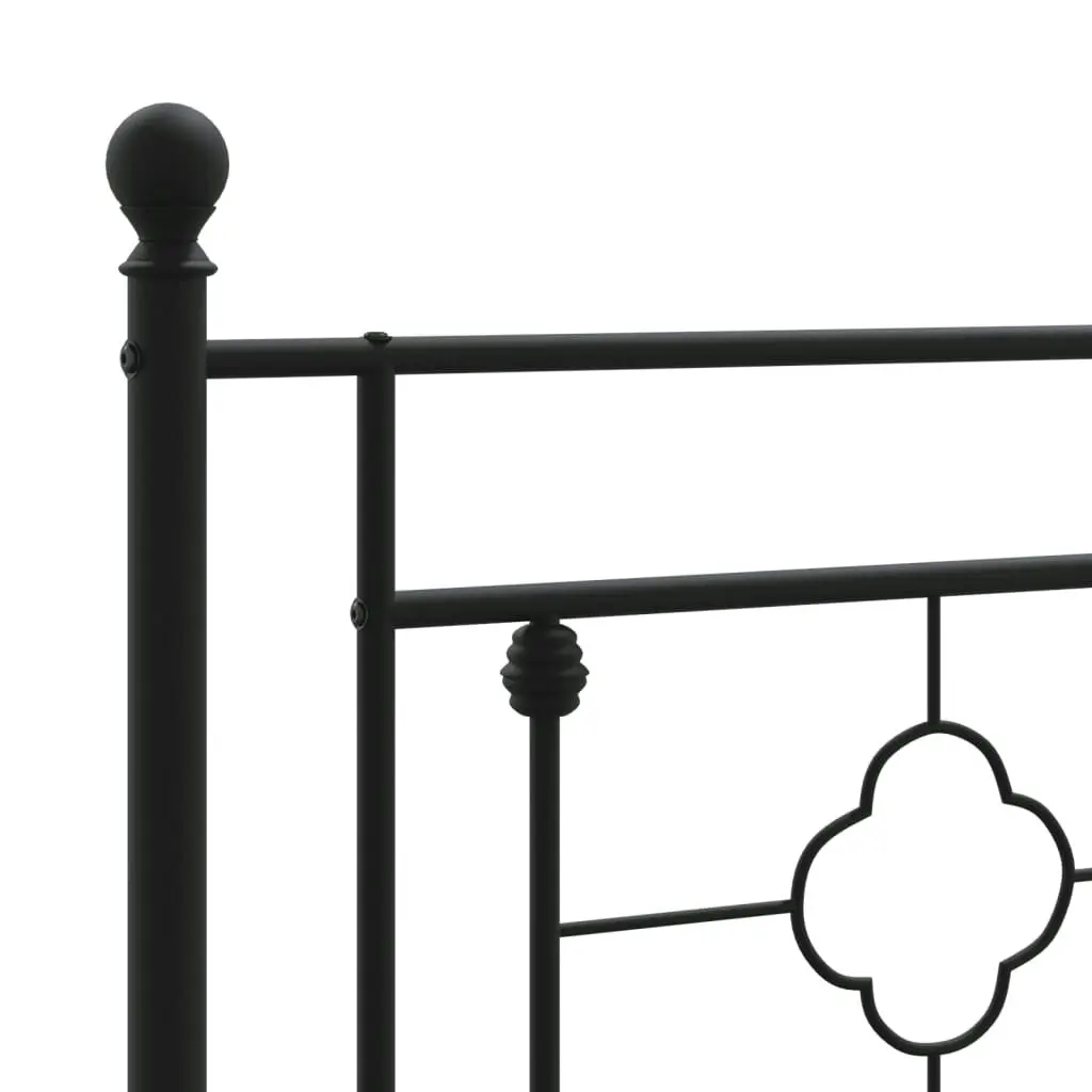 Metal Headboard Black 107 cm 374369