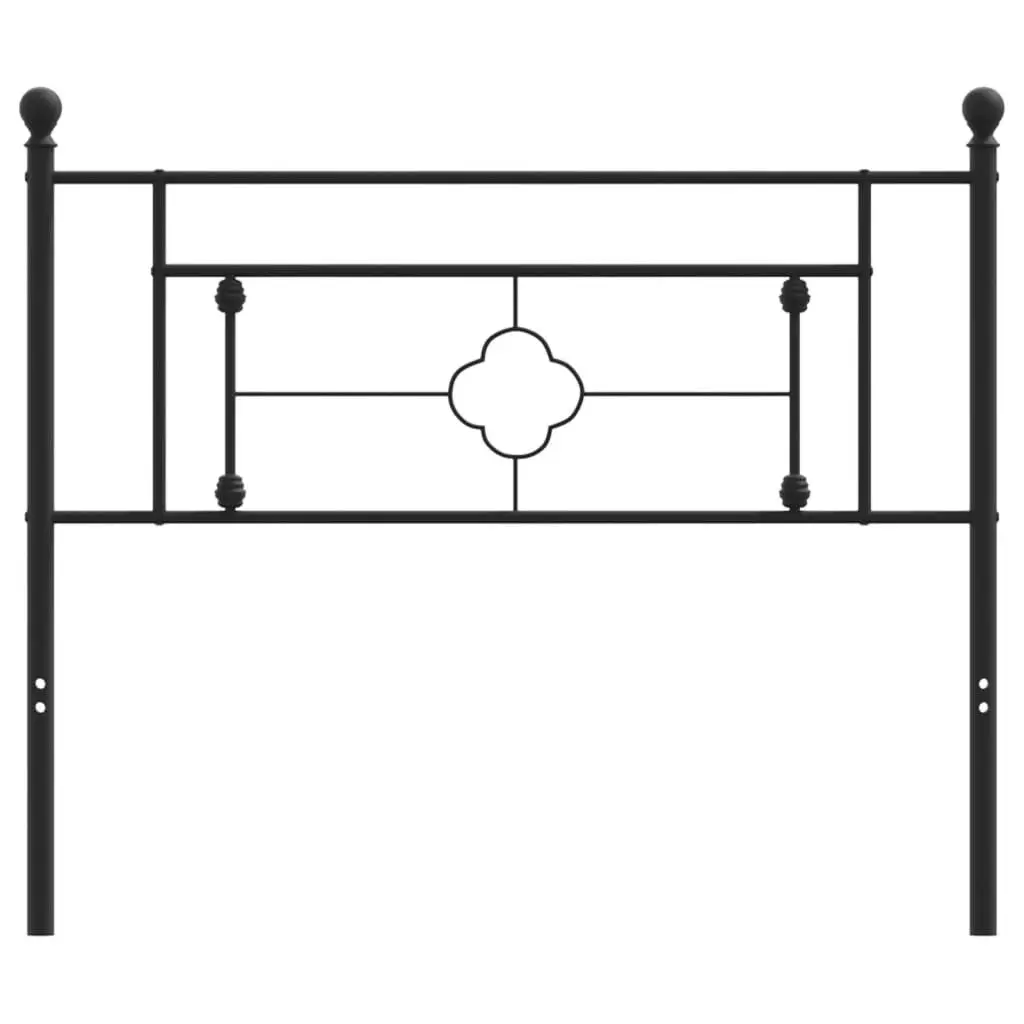 Metal Headboard Black 107 cm 374369