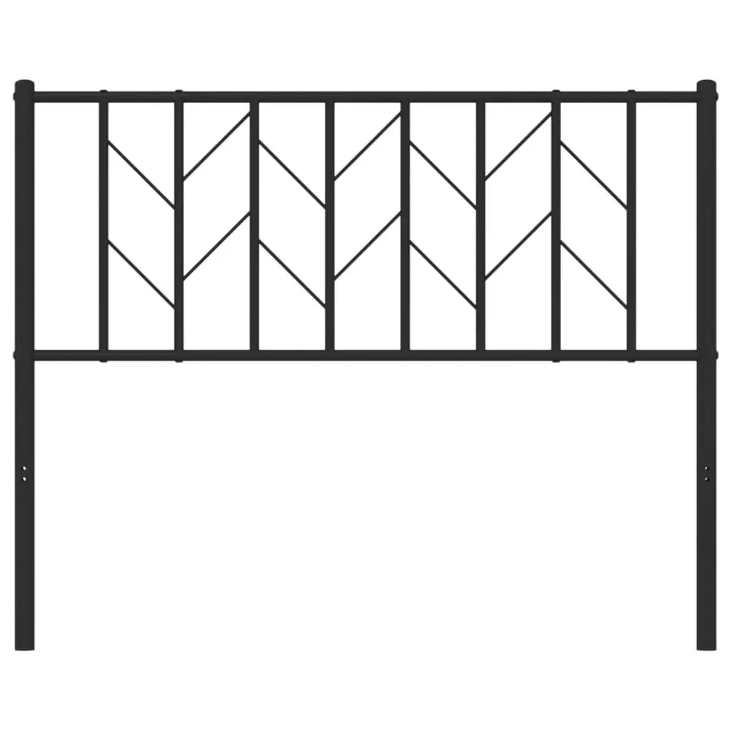 Metal Headboard Black 107 cm King Single 374467