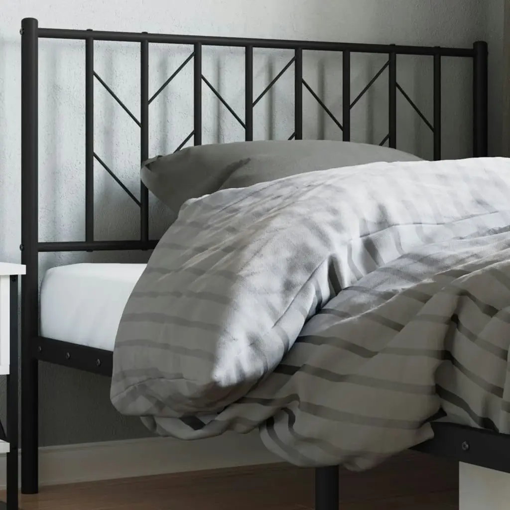 Metal Headboard Black 107 cm King Single 374467