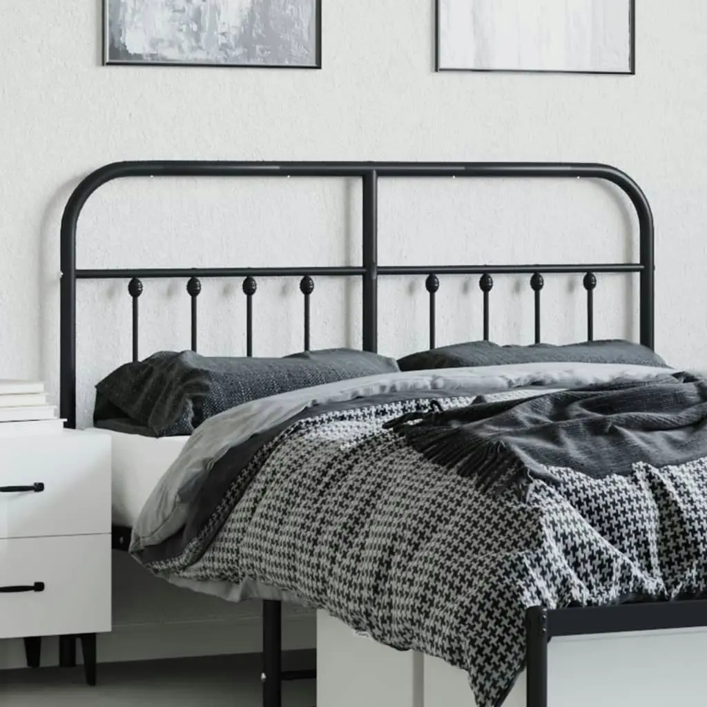 Metal Headboard Black 137 cm Double 352610