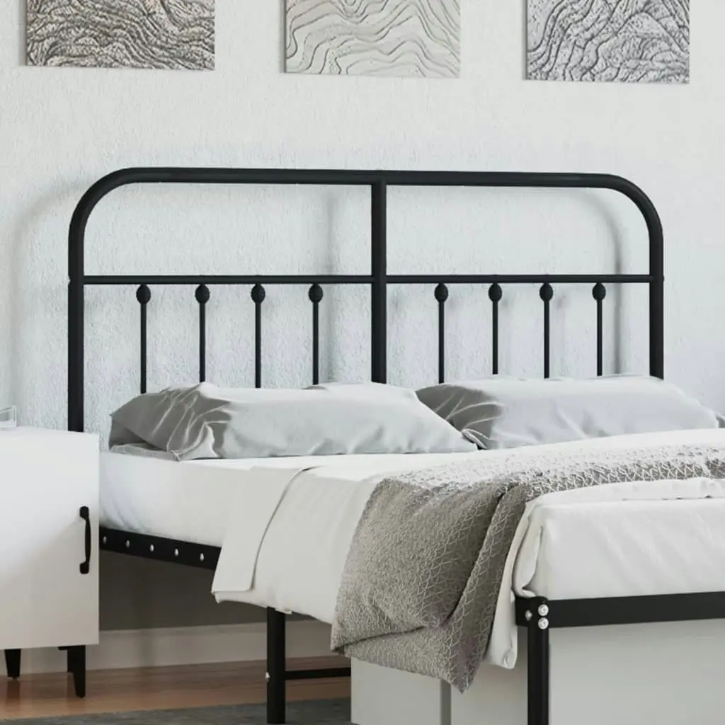 Metal Headboard Black 137 cm Double 352610