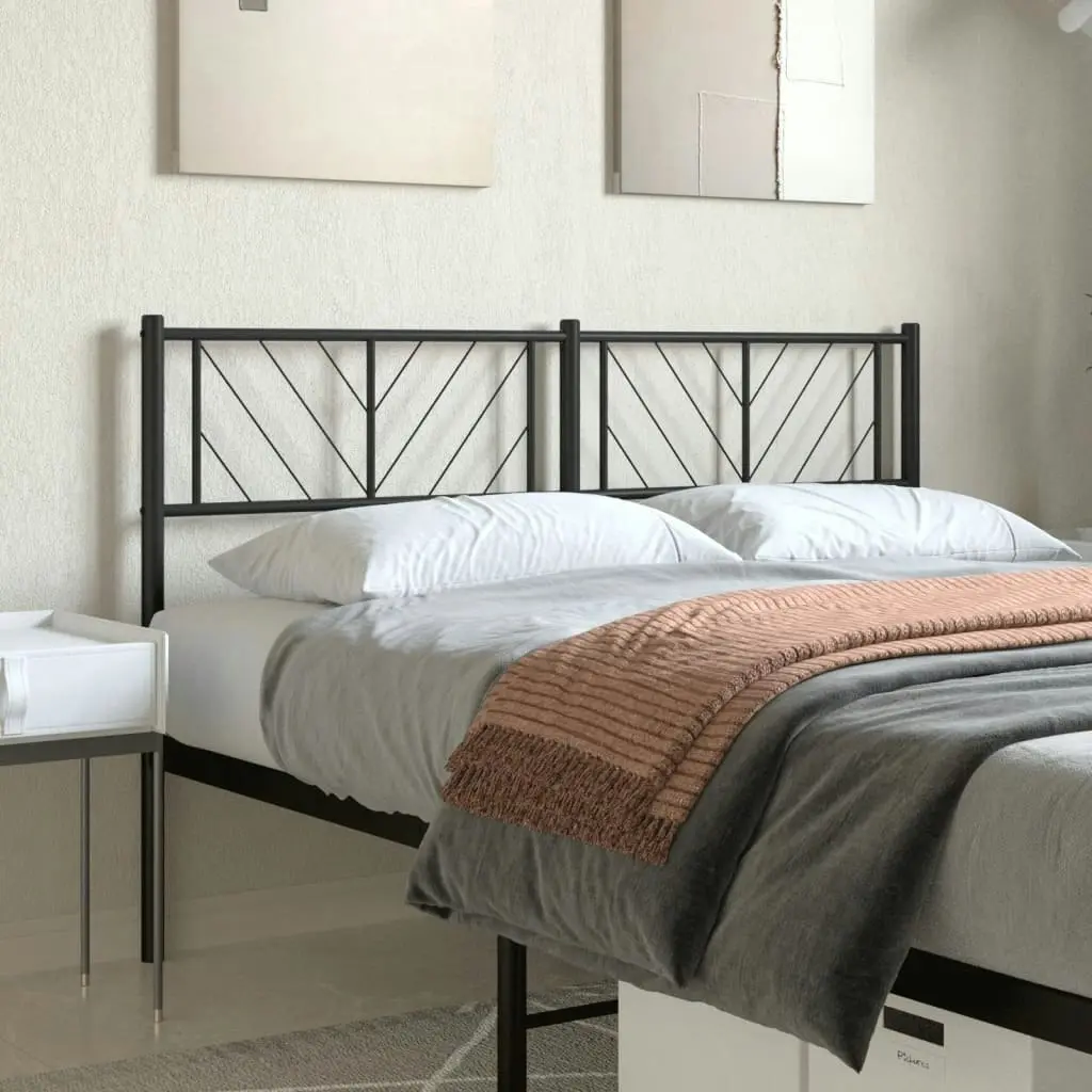 Metal Headboard Black 137 cm 372211