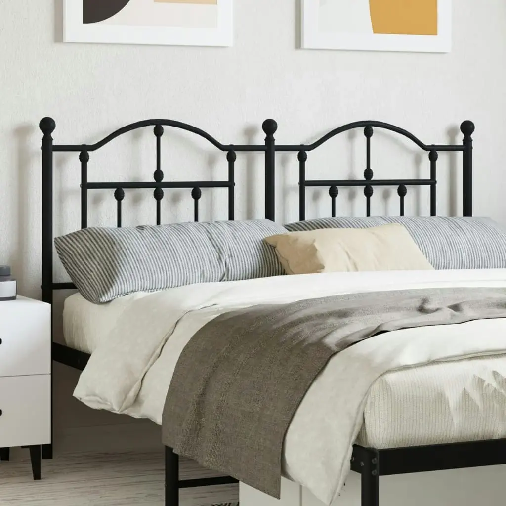 Metal Headboard Black 137 cm 353471