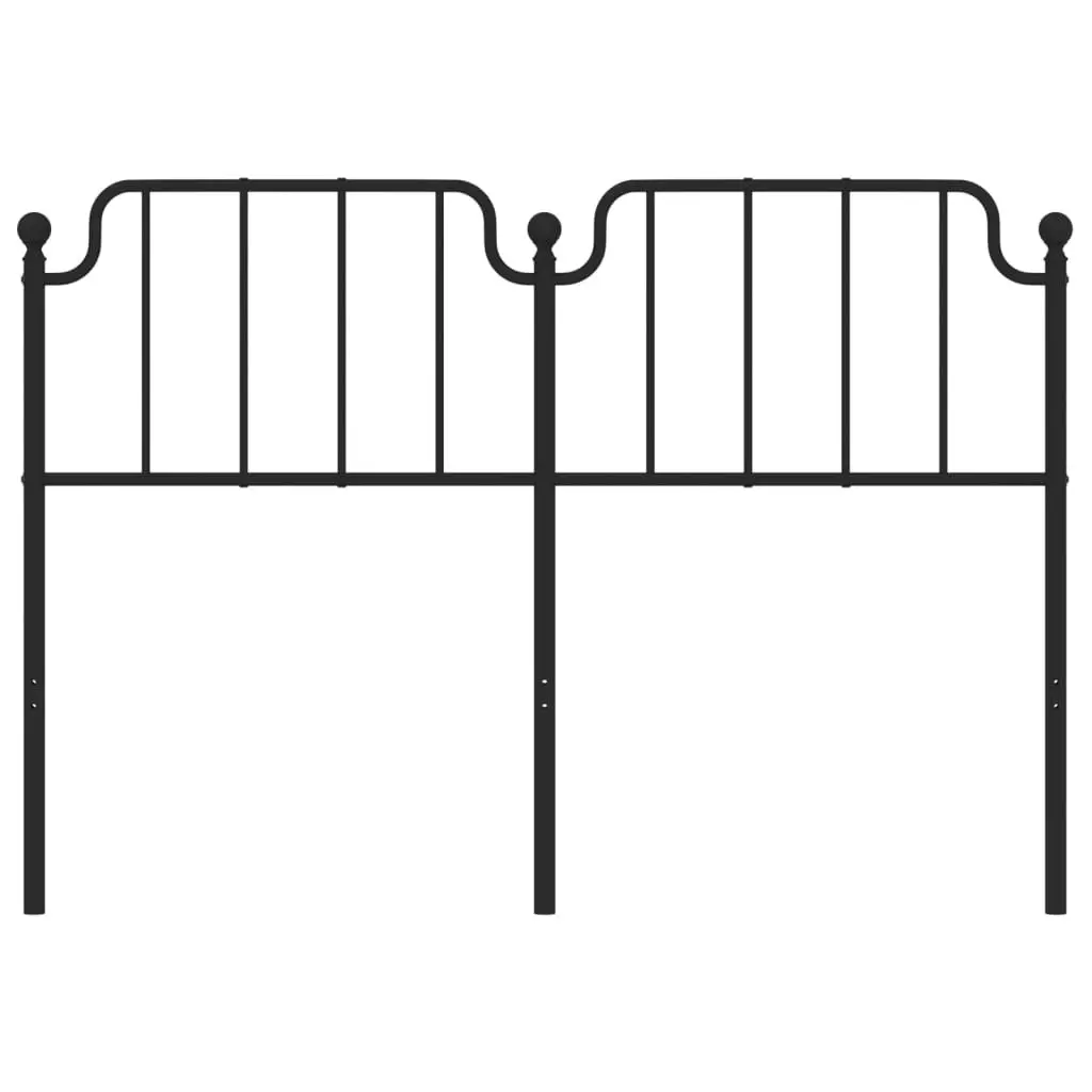 Metal Headboard Black 137 cm Double 373919