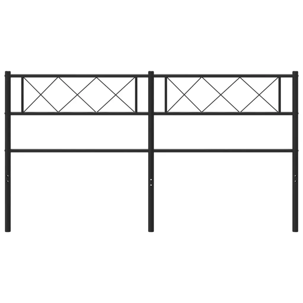 Metal Headboard Black 137 cm Double 372309