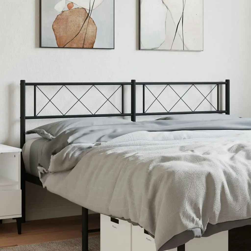 Metal Headboard Black 137 cm Double 372309