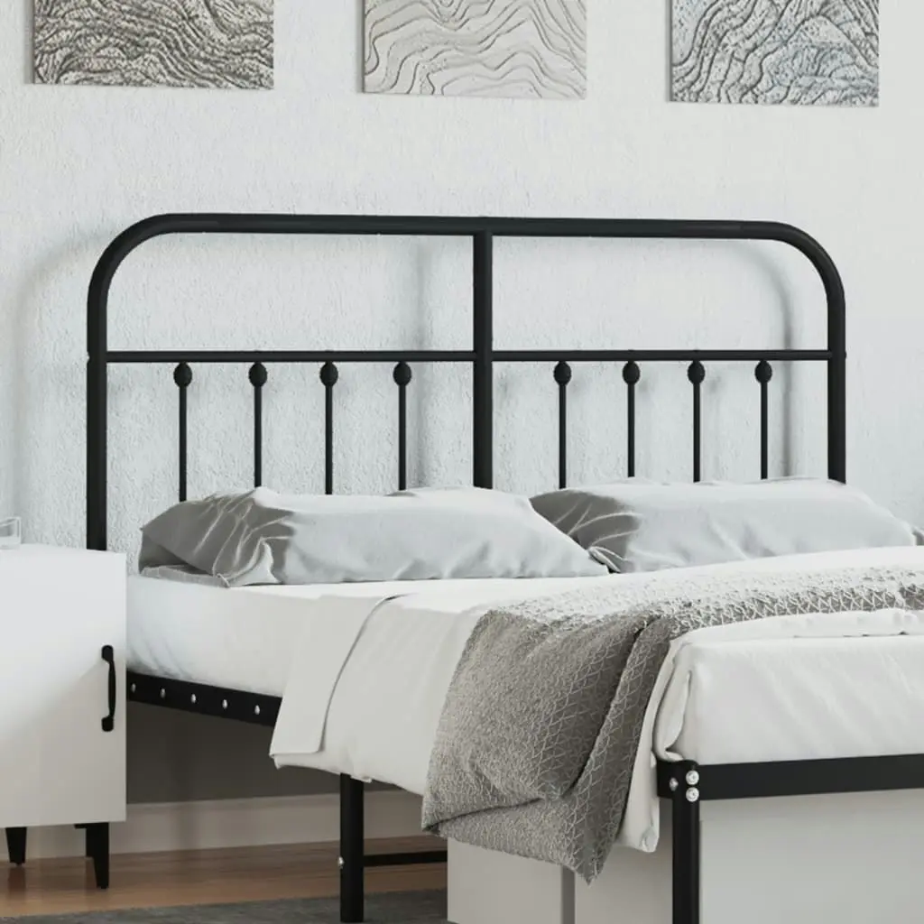 Metal Headboard Black 152 cm 352612