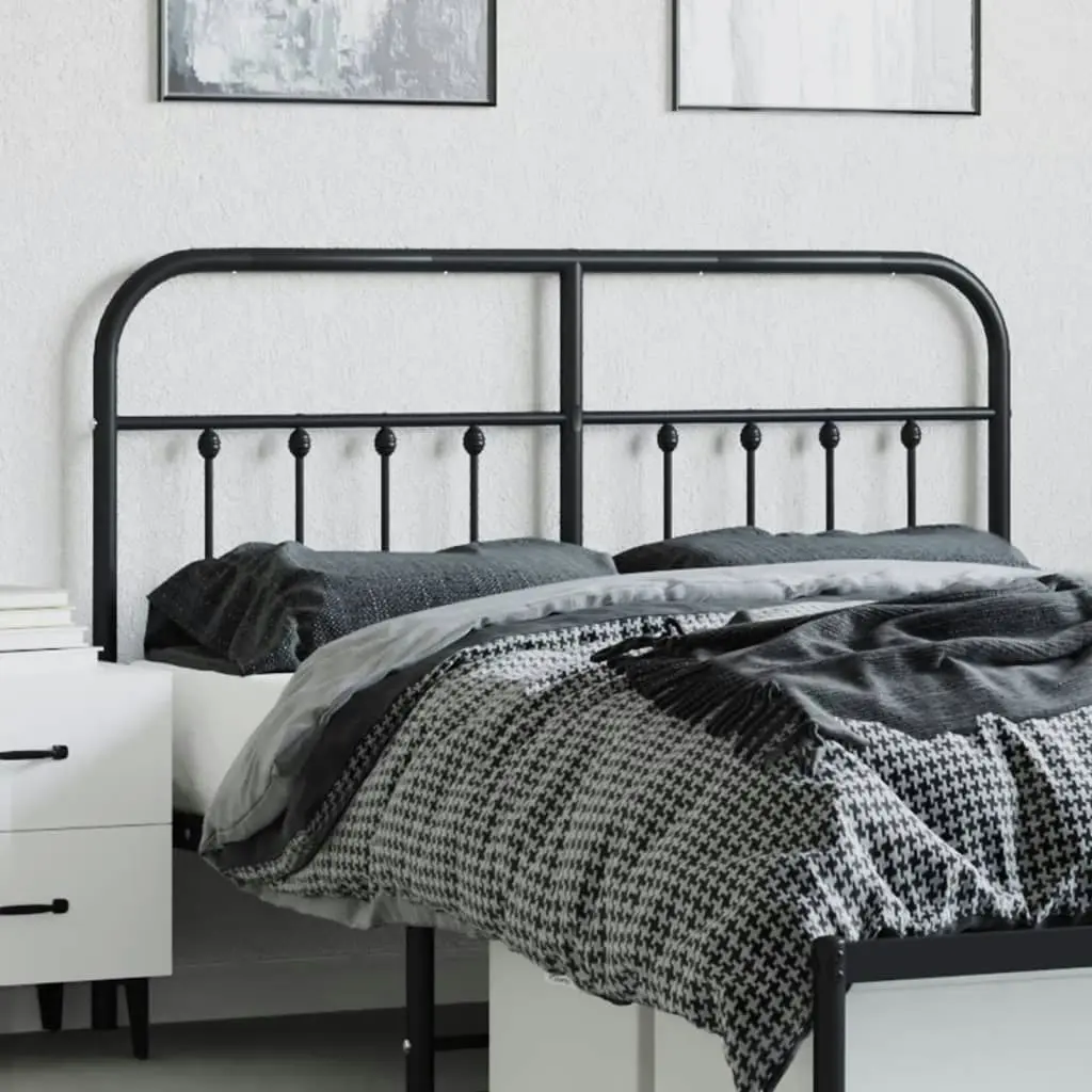 Metal Headboard Black 152 cm 352612