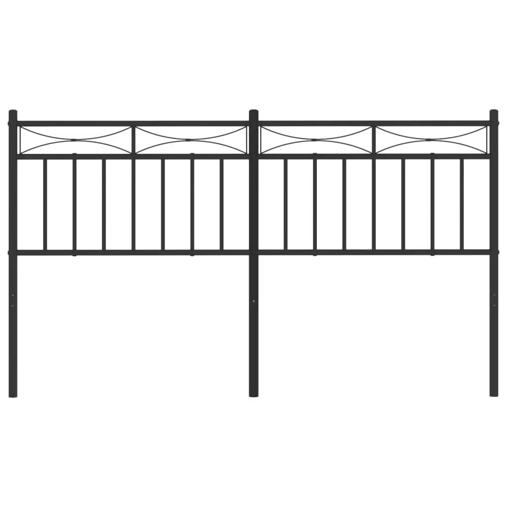 Metal Headboard Black 152 cm Queen 373725