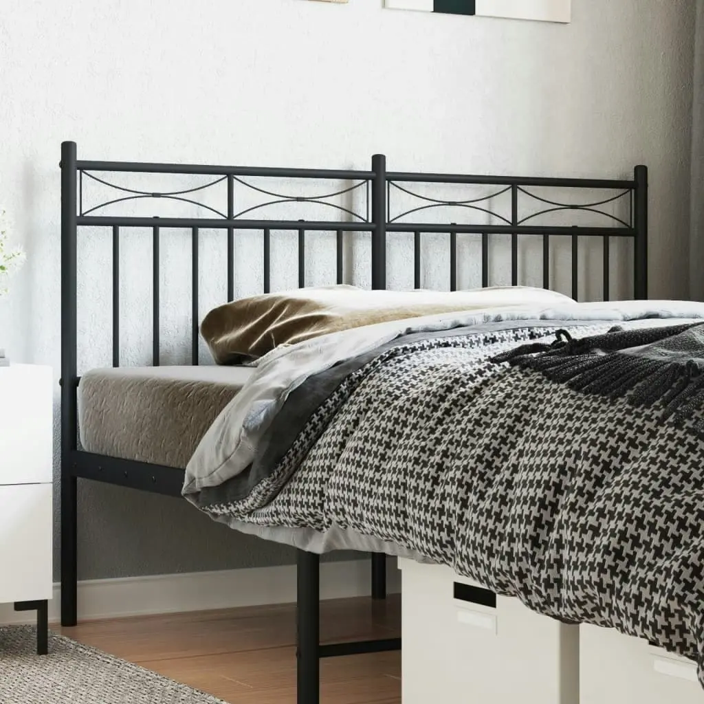 Metal Headboard Black 152 cm Queen 373725