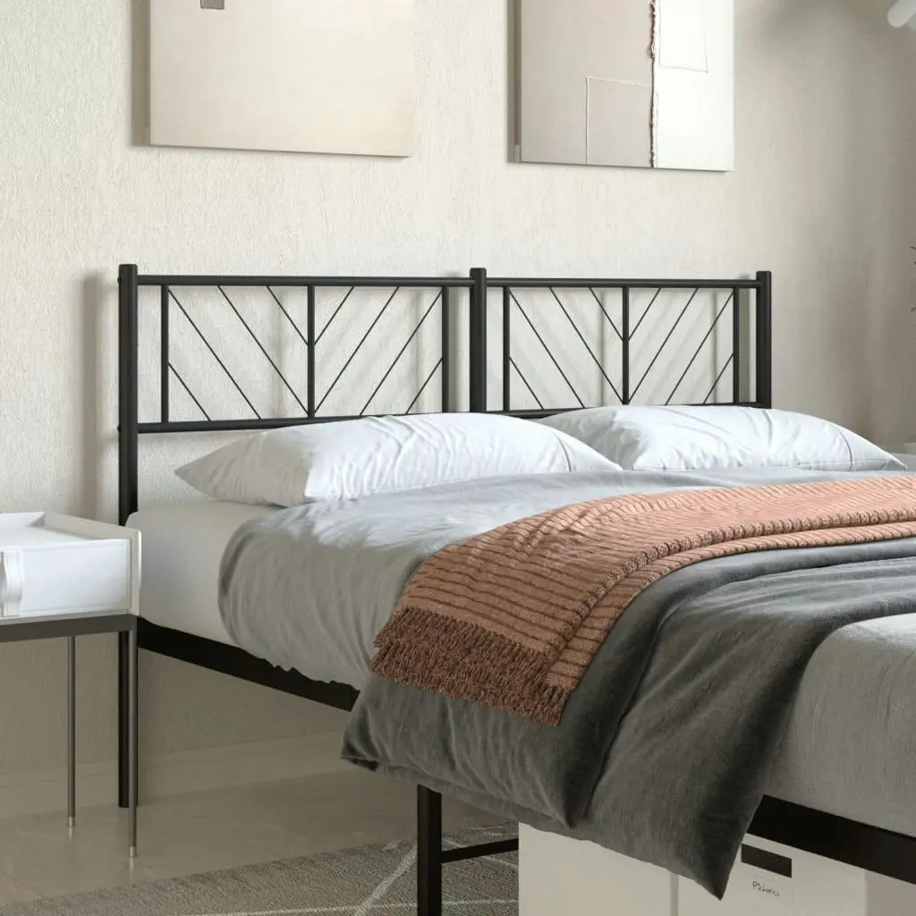 Metal Headboard Black 152 cm 372213