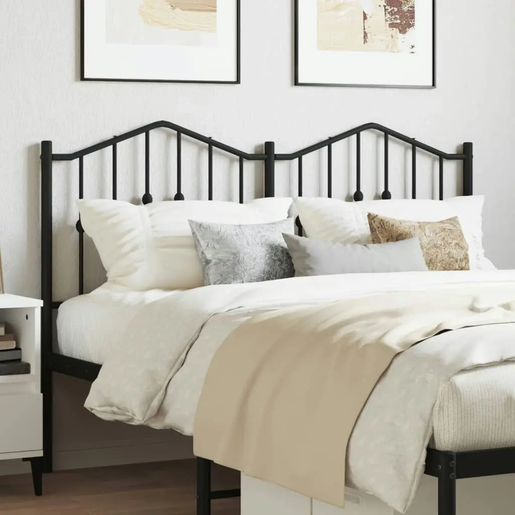 Metal Headboard Black 152 cm 373823