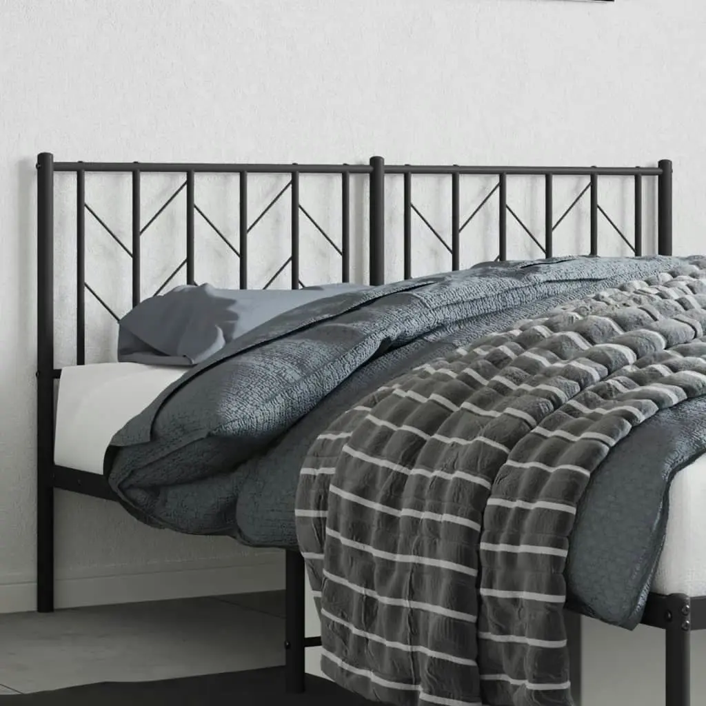 Metal Headboard Black 152 cm Queen 374471